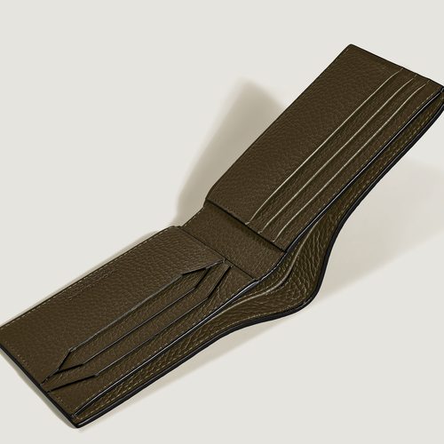 Portefeuille 6cc en Cuir Grainé