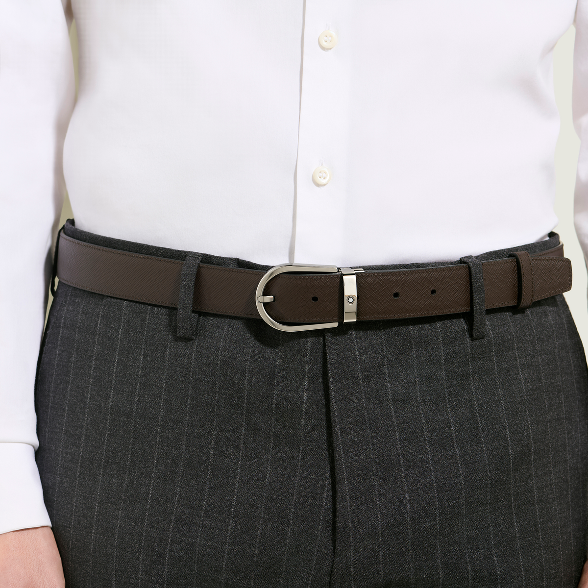 Ceinture Réversible Fer à Cheval 30 mm en Cuir Sartorial