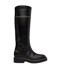 OK PORTE_Bottes tube Noua 40 en cuir - Black