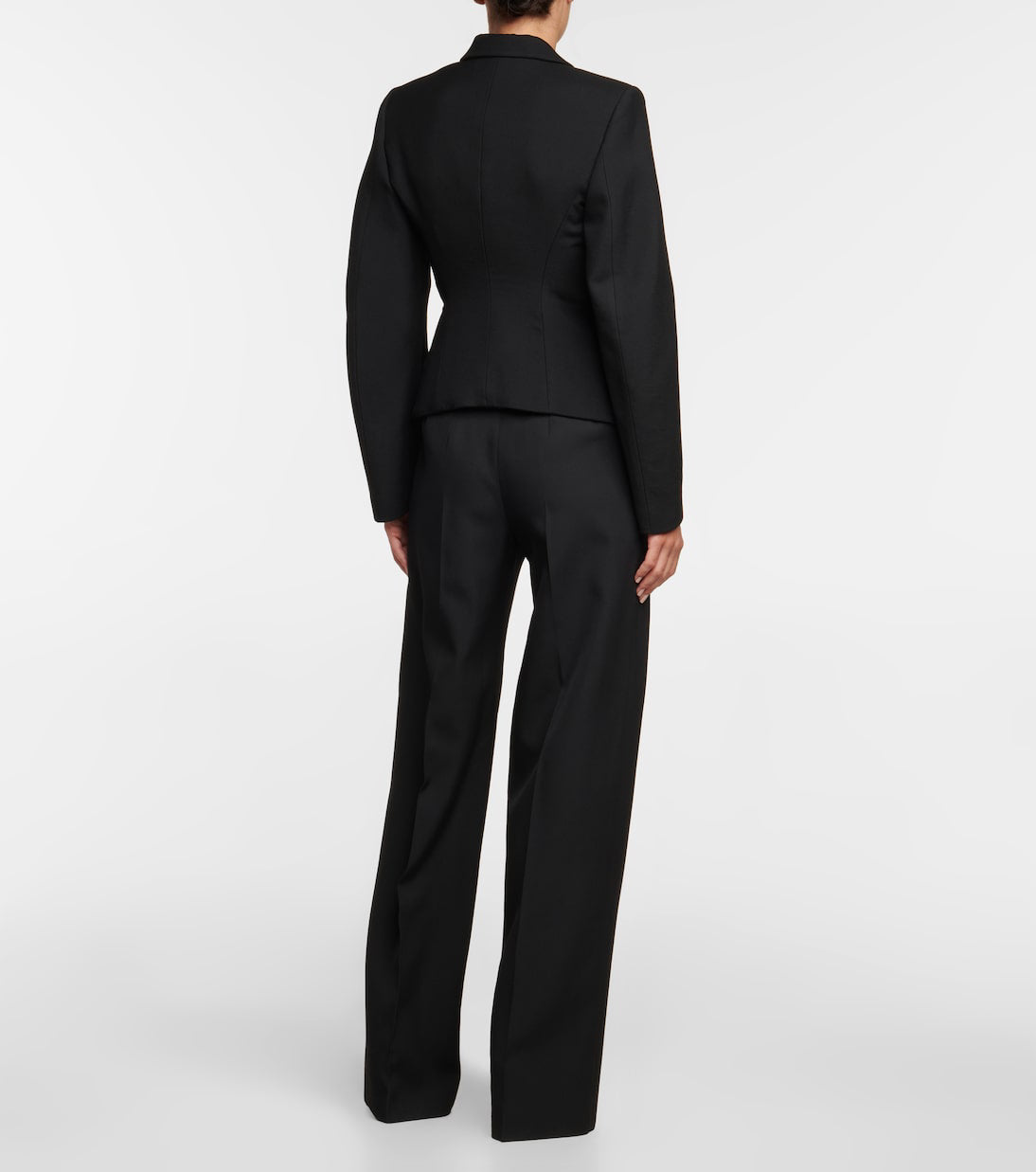 Veste cintrée en gabardine de laine - Noir Alaïa