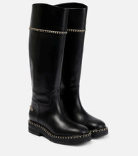 OK PORTE_Bottes tube Noua 40 en cuir - Black