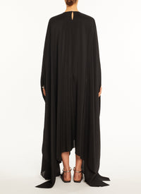 Robe kaftan en soie - Cognac