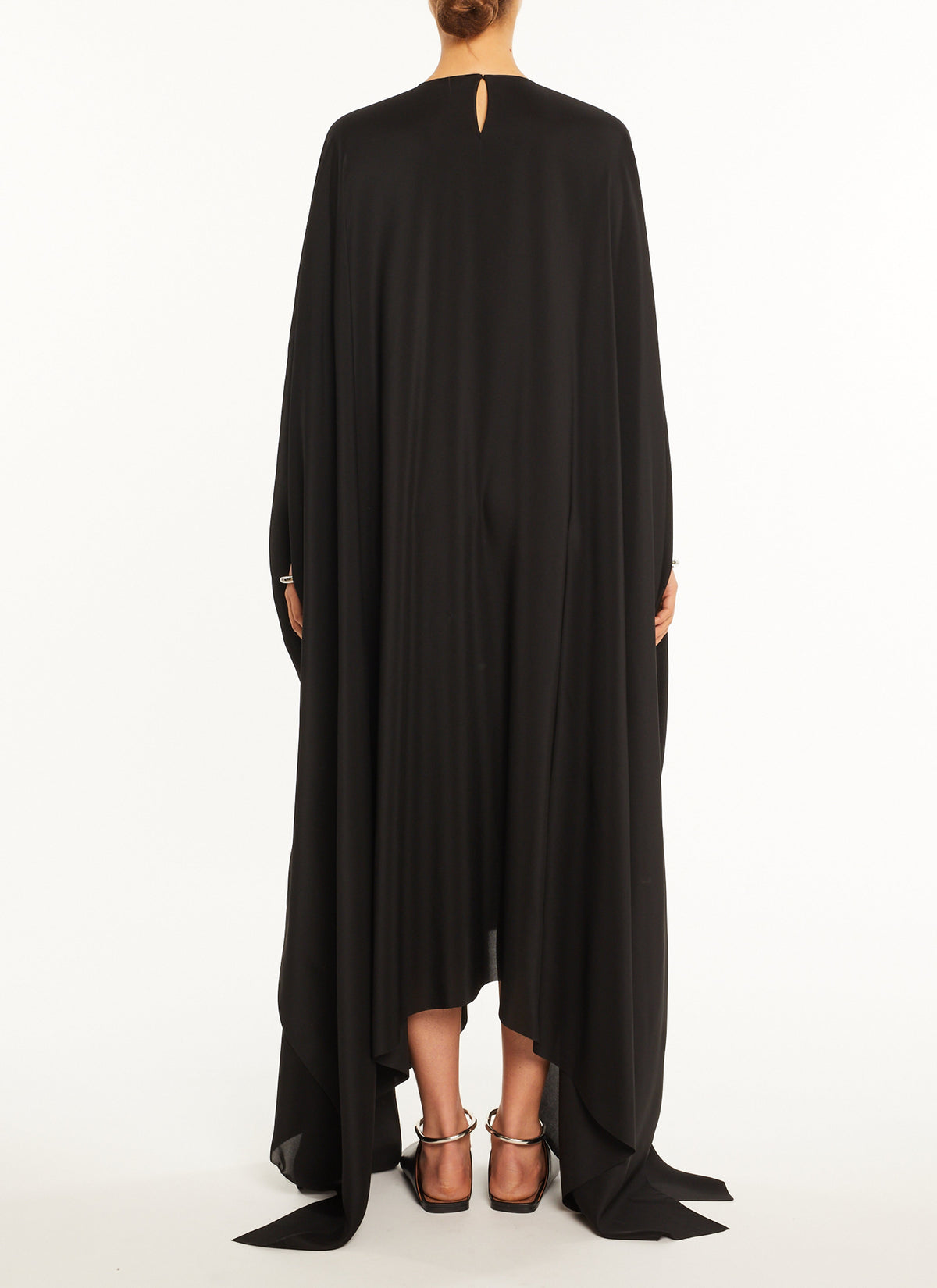Robe kaftan en soie - Cognac