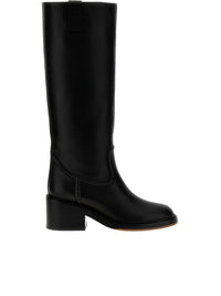 OK PORTE_Bottes Mallo en cuir - Black