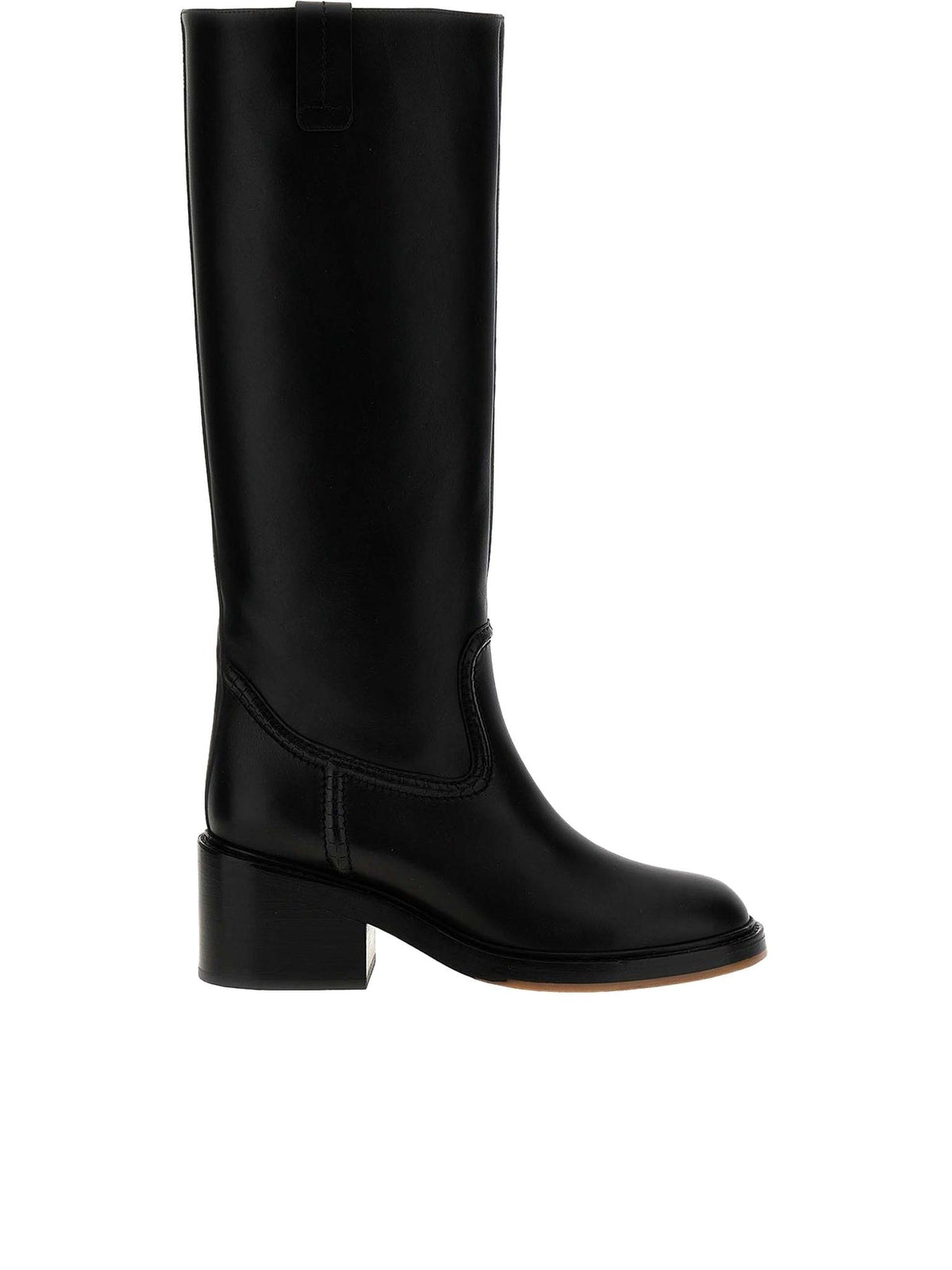 OK PORTE_Bottes Mallo en cuir - Black