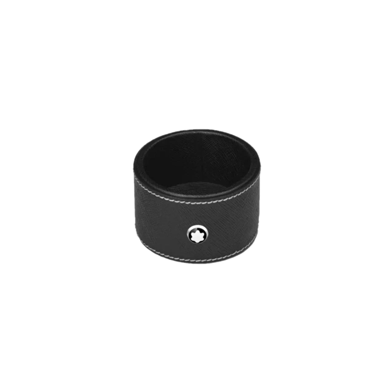 Plateau de Bureau Rond Petit Format en Cuir Sartorial