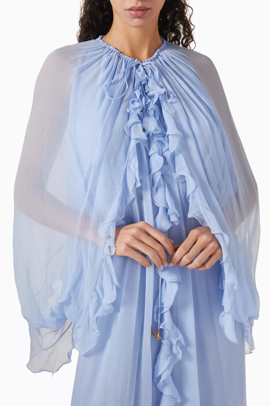 OK PORTE_Robe silhouette fluide en soie - Clay Pink