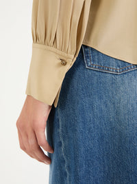 OK PORTE_Blouse col lavalière en soie - Iconic Milk
