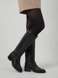 OK PORTE_Bottes Mallo en cuir - Black