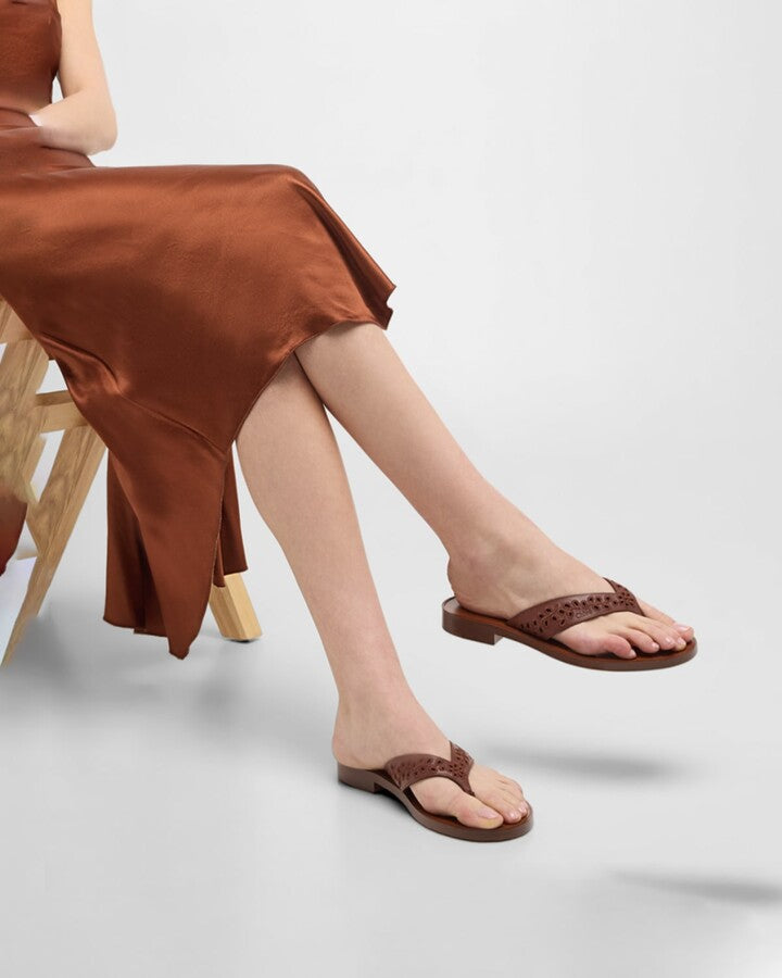 OK PORTE_Sandales Paz Chloé x Eres 20 en cuir - Red Ochre