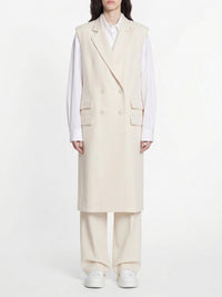 OK PORTE_Blazer long sans manches en lin - Coconut Milk