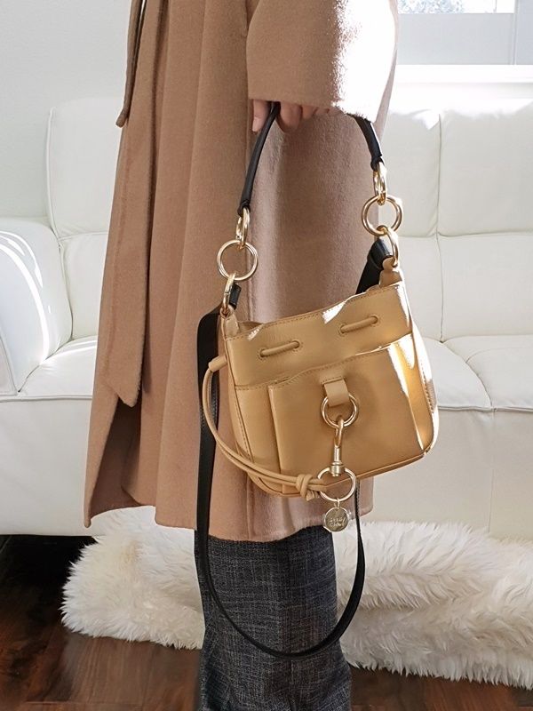 OK PORTE_Sac à main Tony en cuir - Safari Khaki