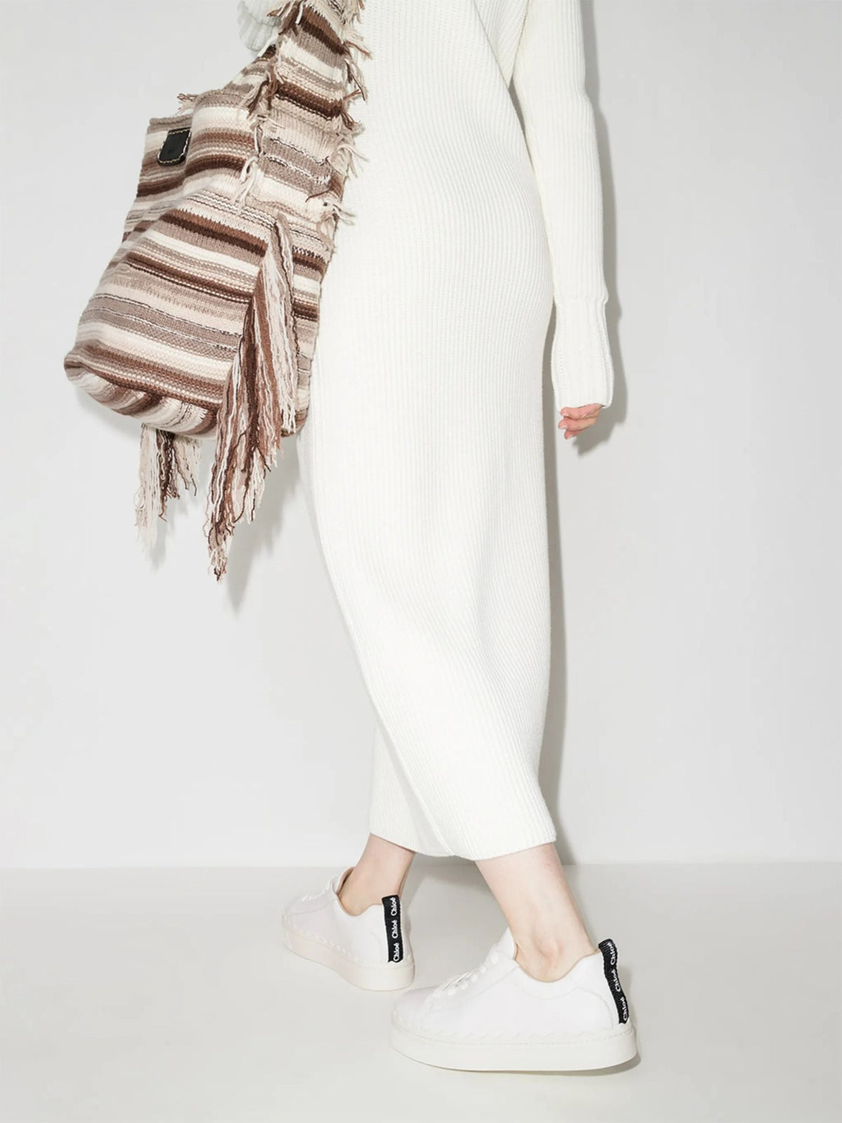 OK PORTE_Sneakers Lauren en cuir - White
