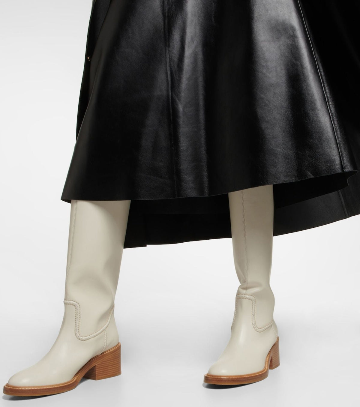 OK PORTE_Bottes Mallo 60 en cuir - Eggshell
