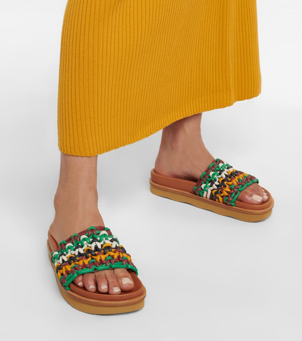 OK PORTE_Multicolor Brown SLIDES - Multicolor Brown