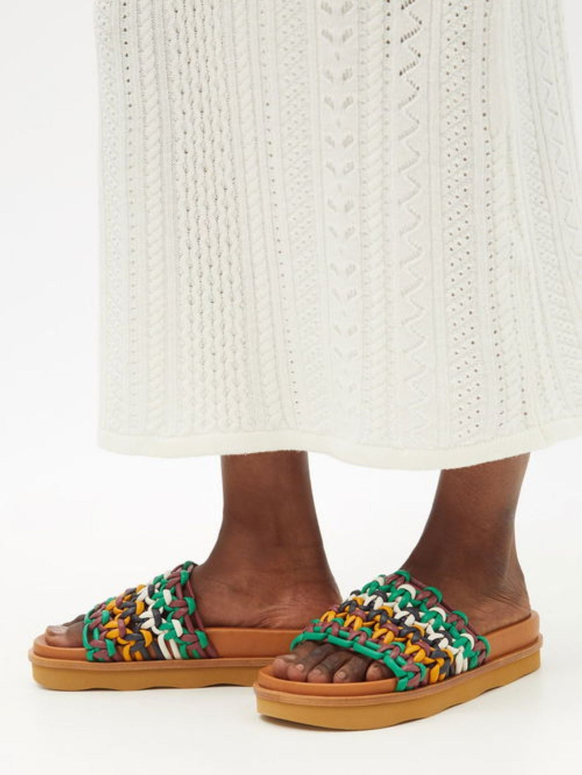 OK PORTE_Multicolor Brown SLIDES - Multicolor Brown