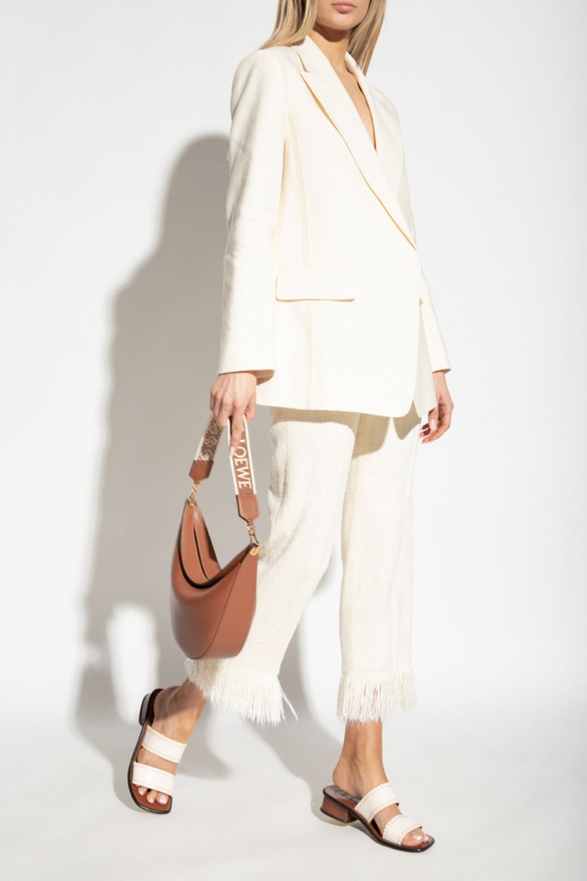 OK PORTE_Mules Laia à double brides 35 en cuir - Eggshell