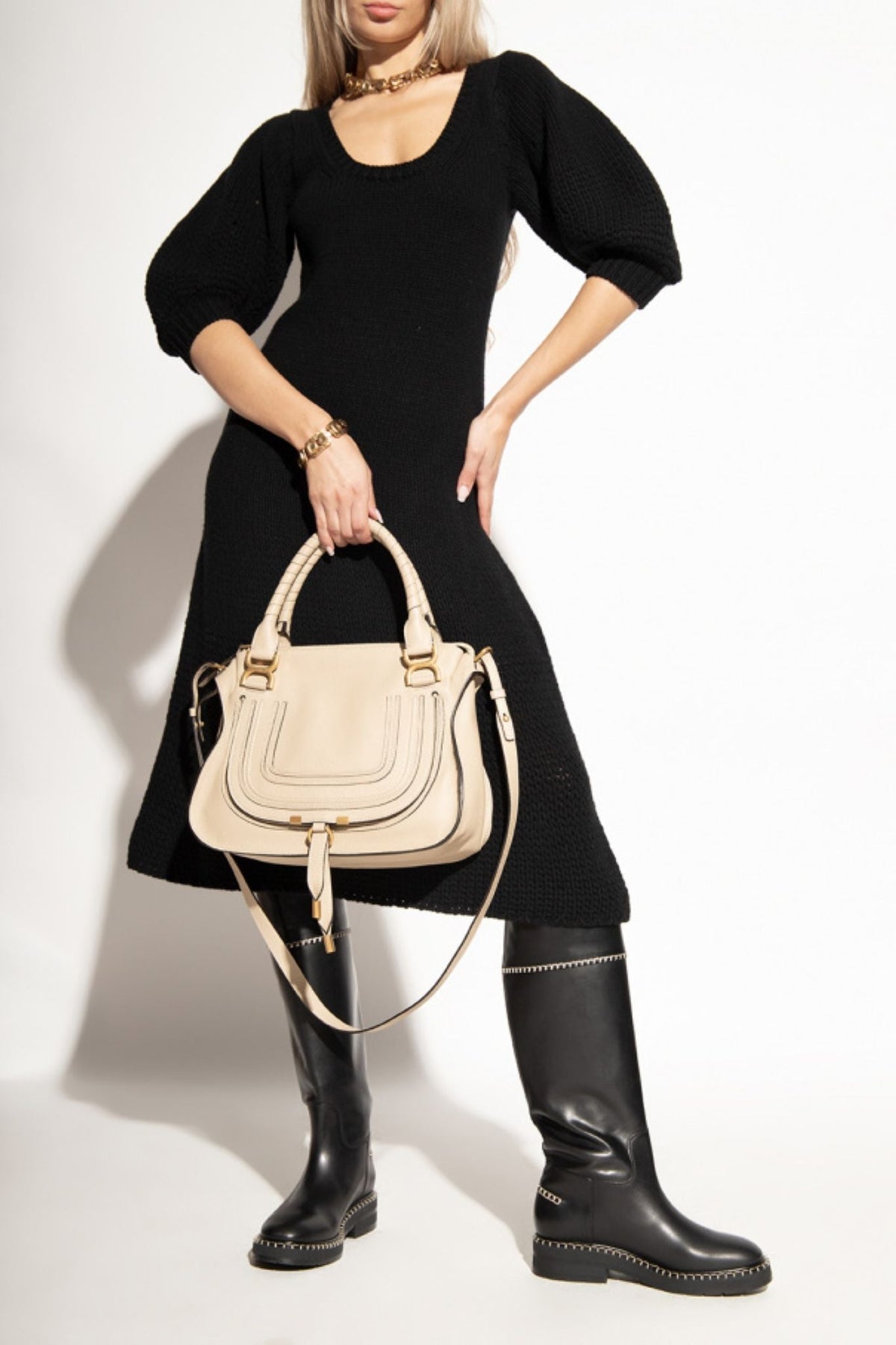 OK PORTE_Bottes tube Noua 40 en cuir - Black