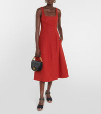 OK PORTE_Robe verticale en lin - Peppery Red