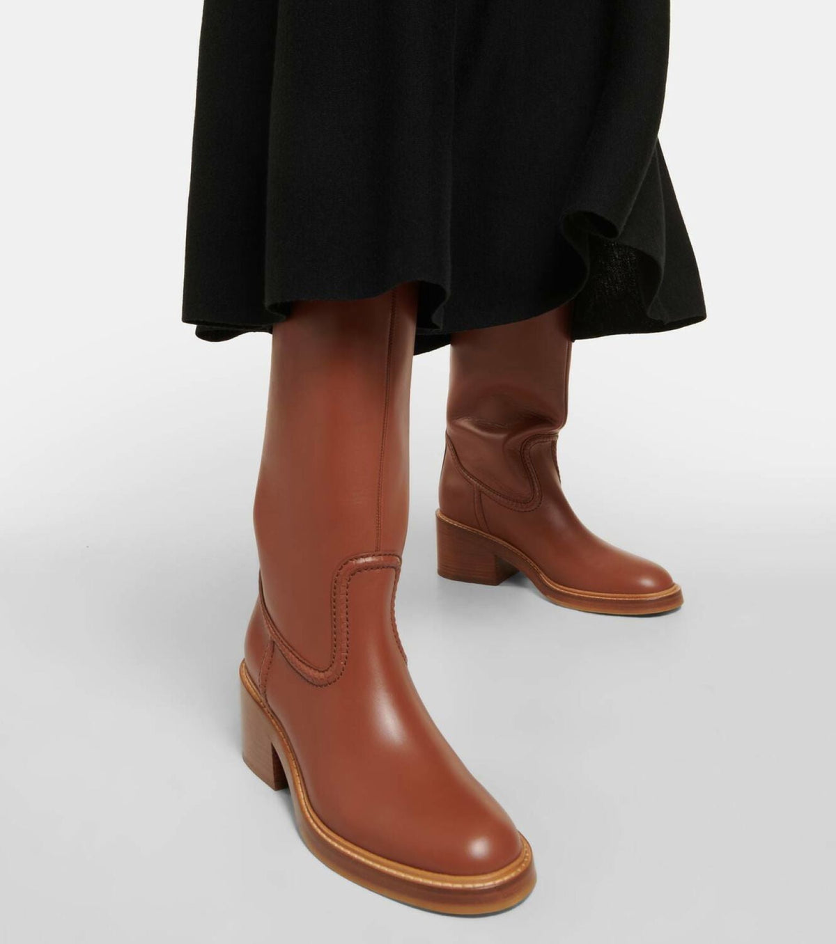 OK PORTE_Bottes Mallo 60 en cuir - Caramello
