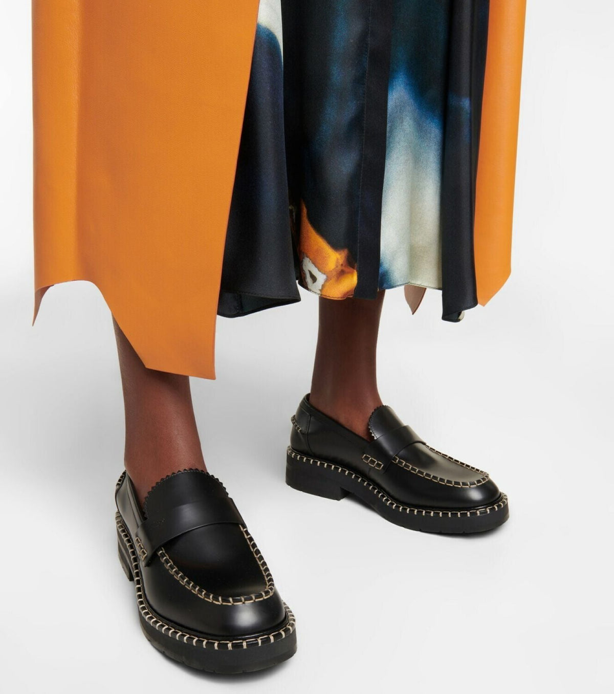 OK PORTE_Mocassins Noua en cuir - Black