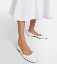 OK PORTE_Ballerines Lauren en cuir - Brilliant White
