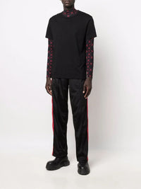OK PORTE_Pantalon droit à bandes en laine - Abyssal Blue