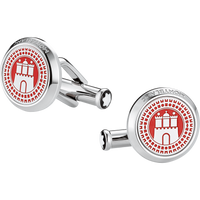 Cuff Links, round, steel, Hamburg