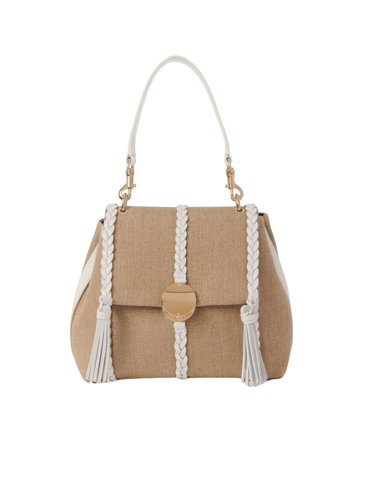 NO PORTE_Sac à bandoulière Penelope en lin - White