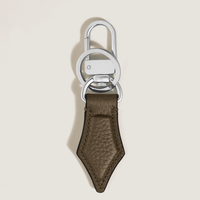 Porte-Clés Plume en Cuir Grainé