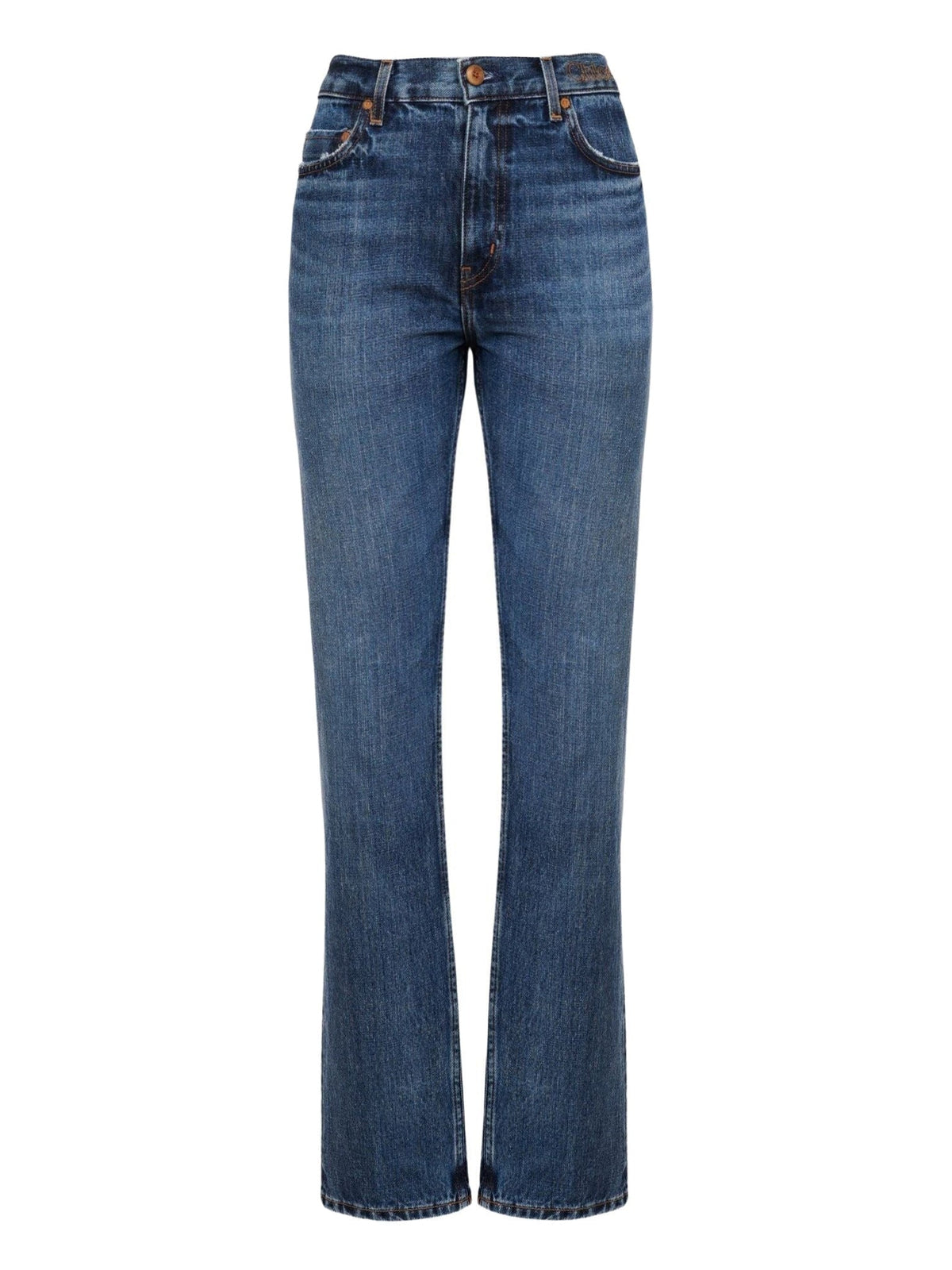 OK PORTE_Jean droit délavé - Denim
