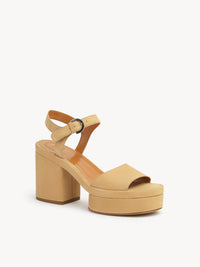 OK PORTE_Sandales Odina 100 en cuir - Milky Brown