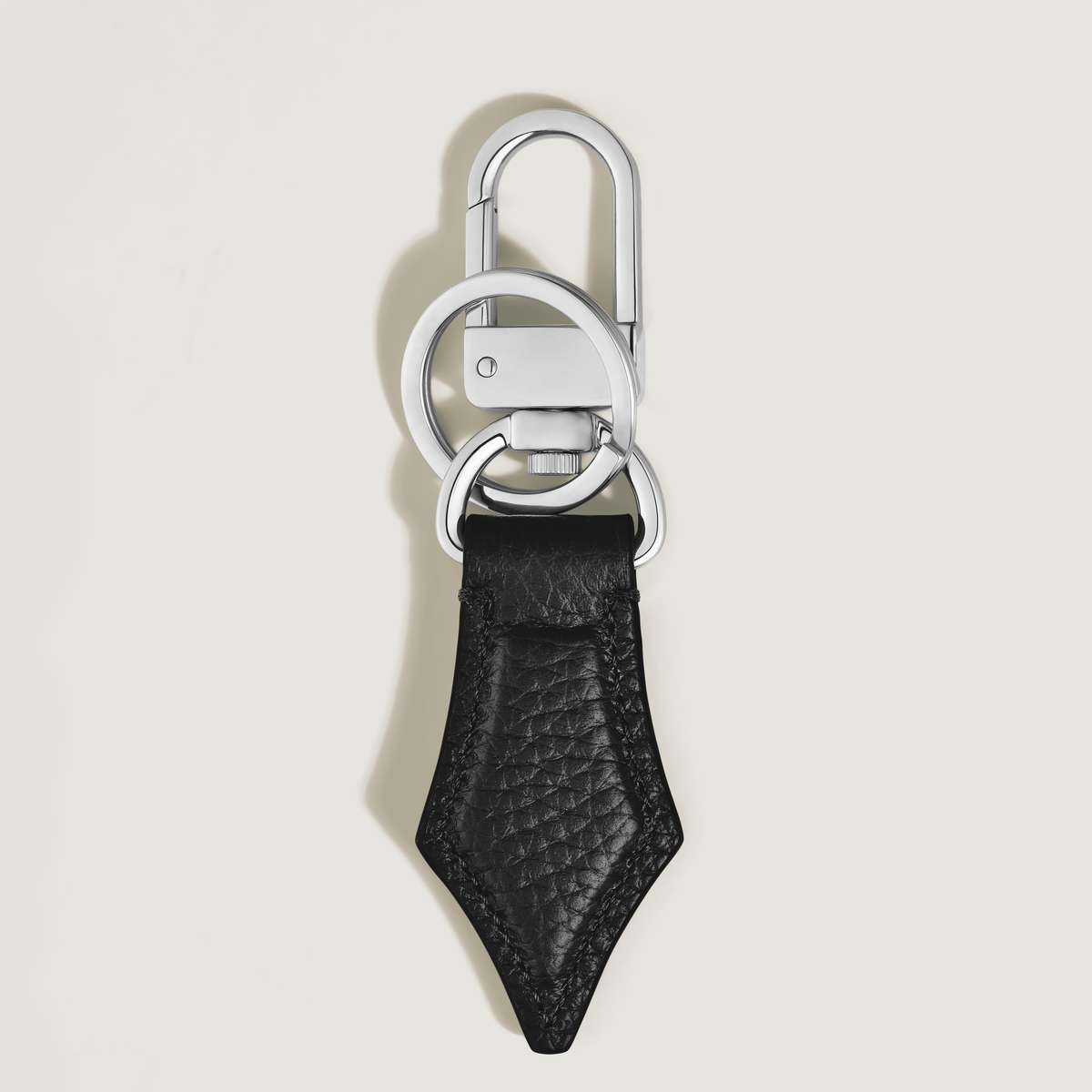 Porte-Clés Plume en Cuir Grainé