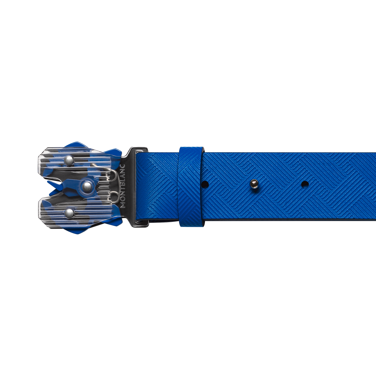 Ceinture de 35 mm en cuir bleu atlantique imprimé avec boucle M LOCK 4810