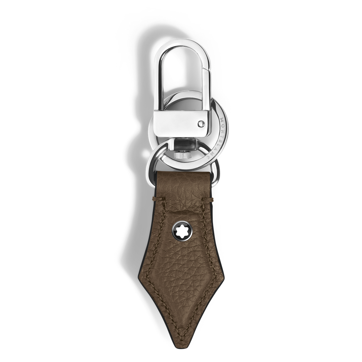 Porte-Clés Plume en Cuir Grainé