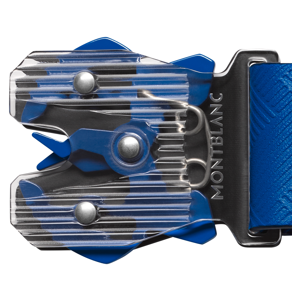 Ceinture de 35 mm en cuir bleu atlantique imprimé avec boucle M LOCK 4810