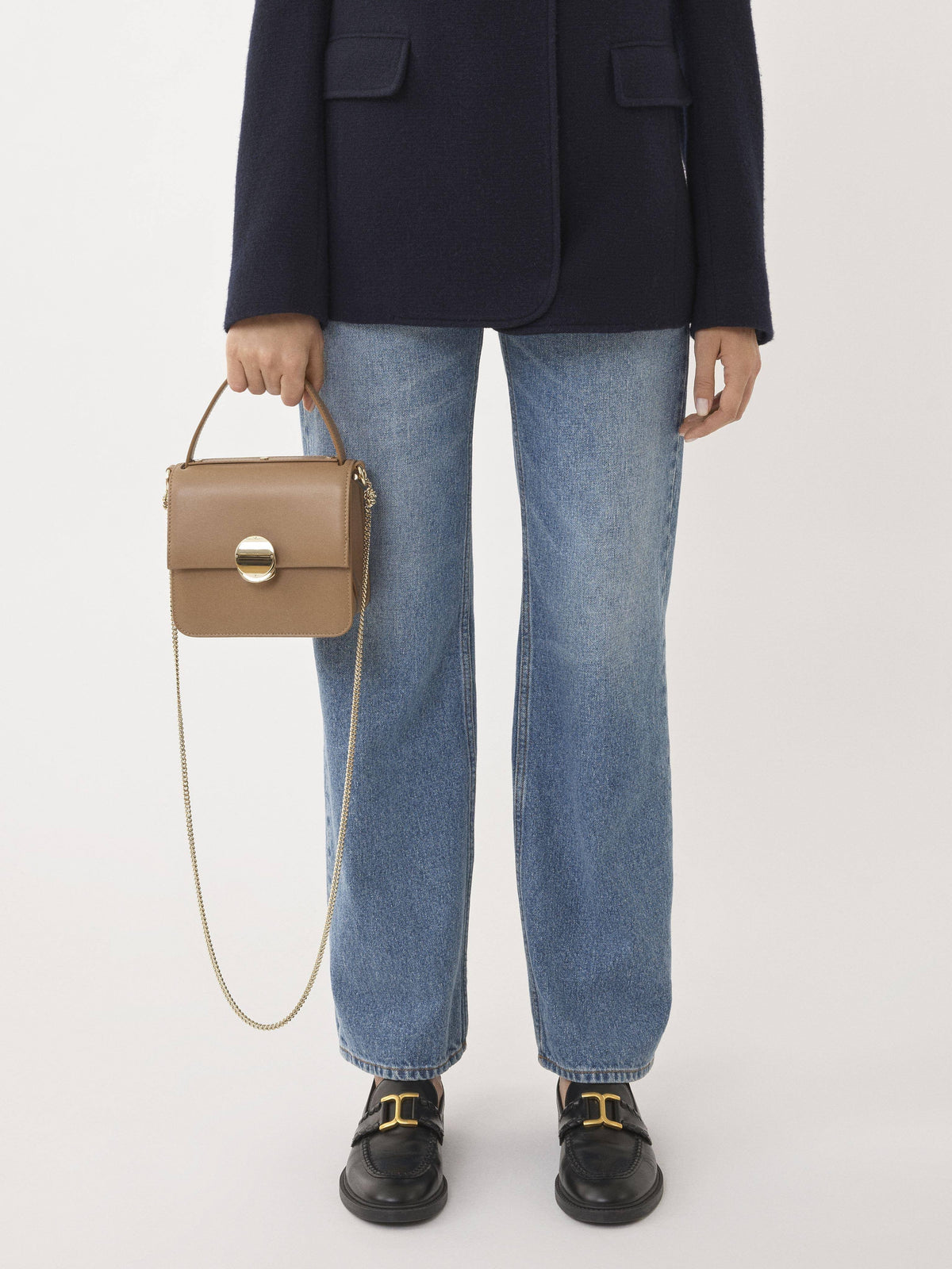 OK PORTE_Petit sac à main Penelope en cuir - Tawny Orange