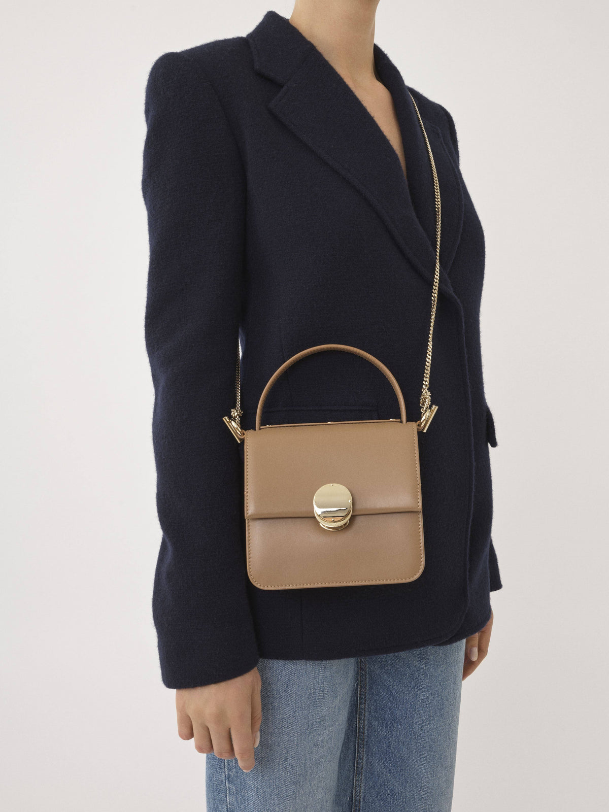 OK PORTE_Petit sac à main Penelope en cuir - Tawny Orange