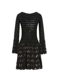 Wool Belize long sleeve dress - Black