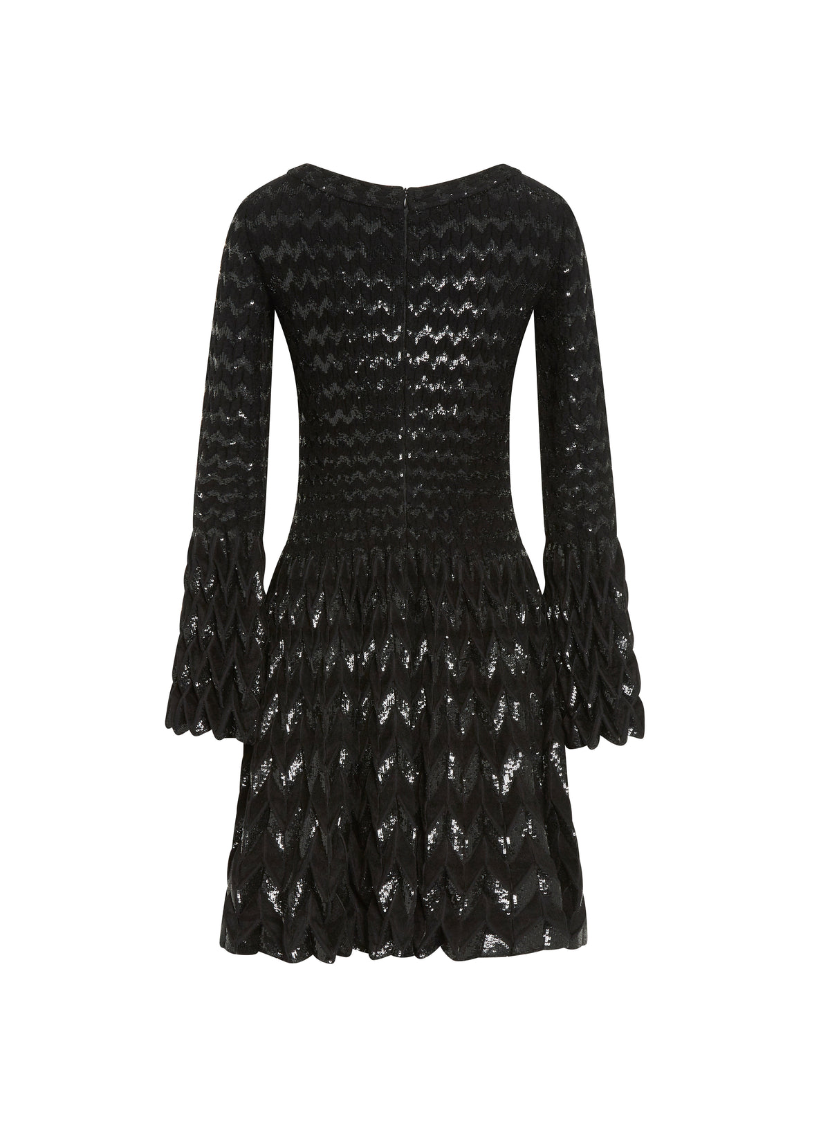 Wool Belize long sleeve dress - Black