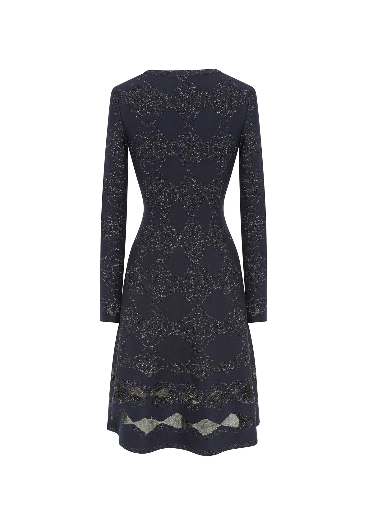 Robe à manches longues Babylone en laine - Nuit