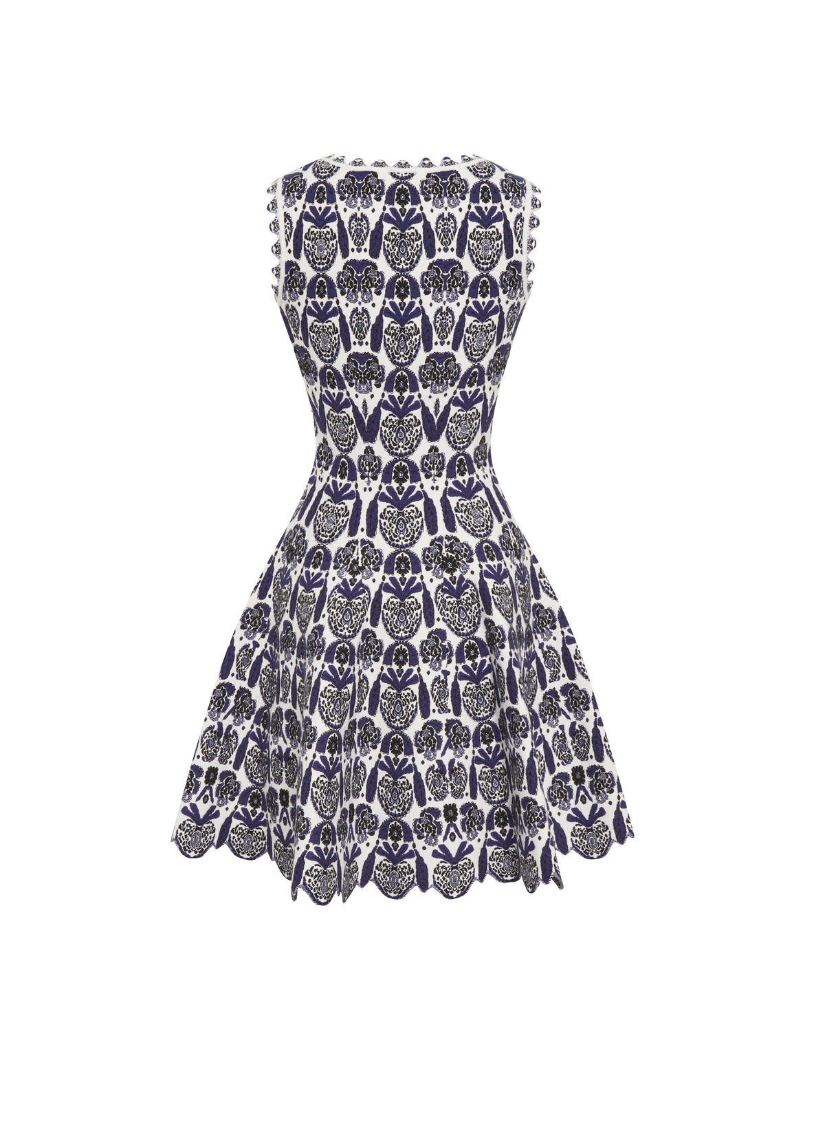 Robe sans manches Eden en laine - Blanc & Bleu