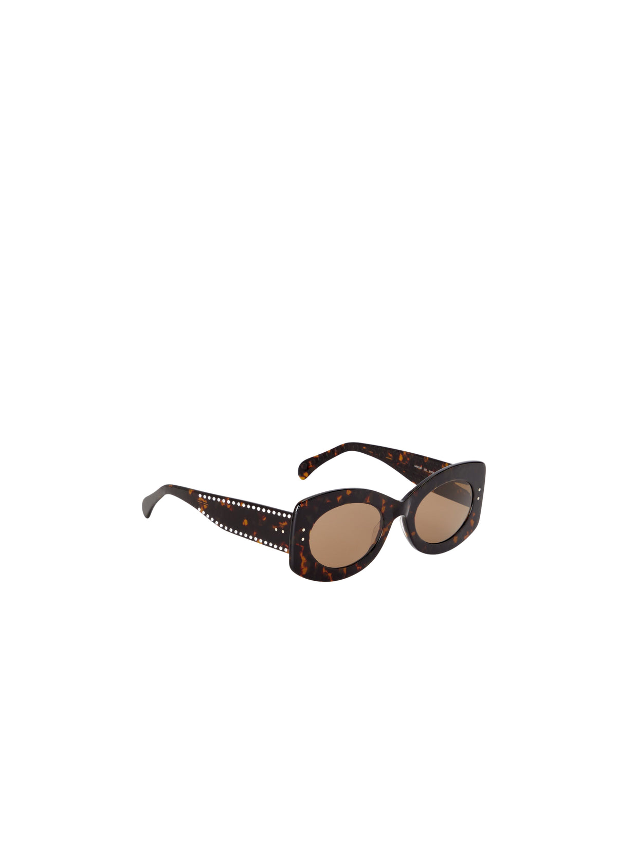 Lunettes de soleil à écaille de tortue - Marron & Argent