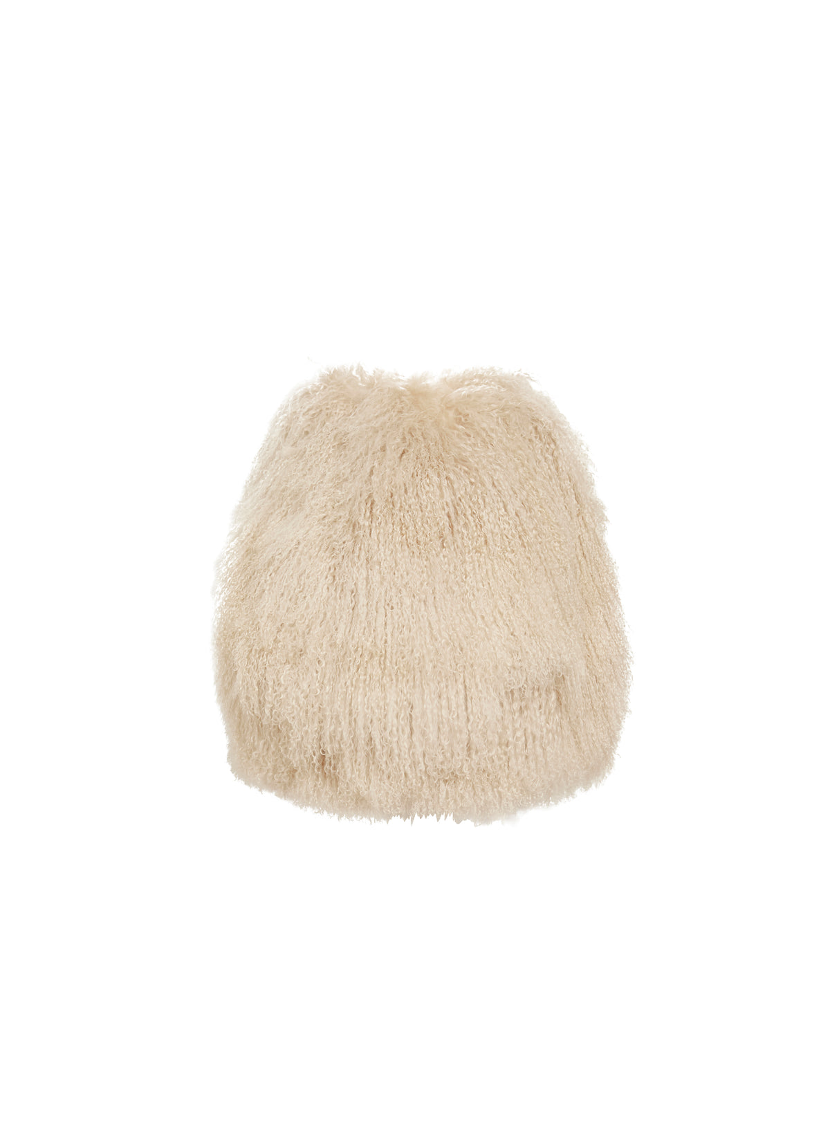 Jupe volumineuse Mongolie en cuir - Vanille