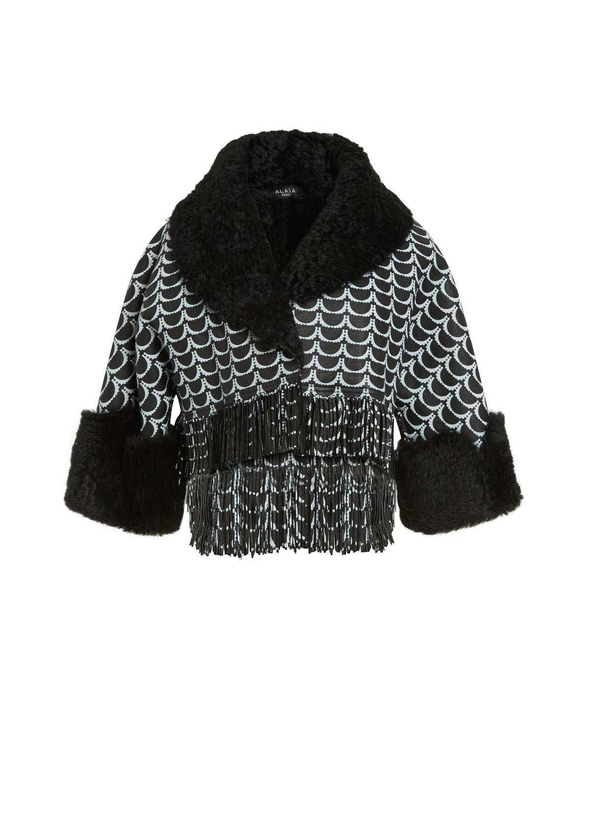 Bolero Arches en cuir - Noir & Blanc