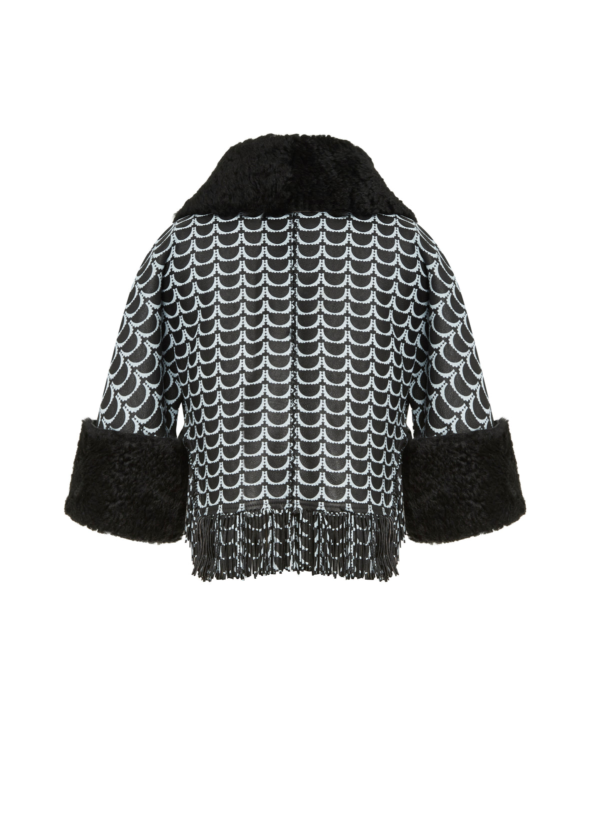 Bolero Arches en cuir - Noir & Blanc