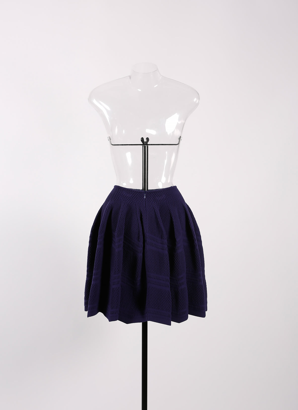 Jupe Piquée Hiver en laine - Indigo