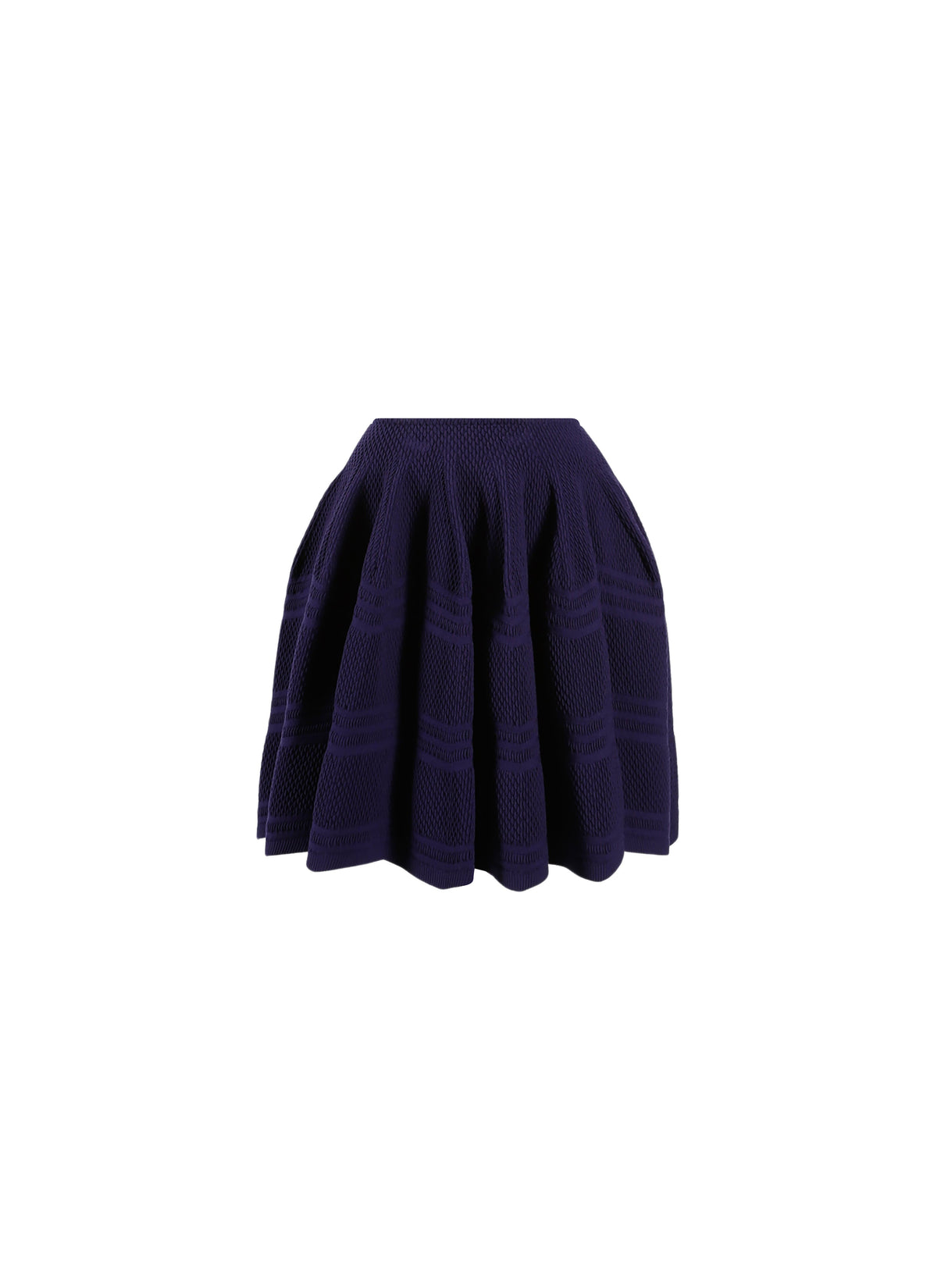 Jupe Piquée Hiver en laine - Indigo