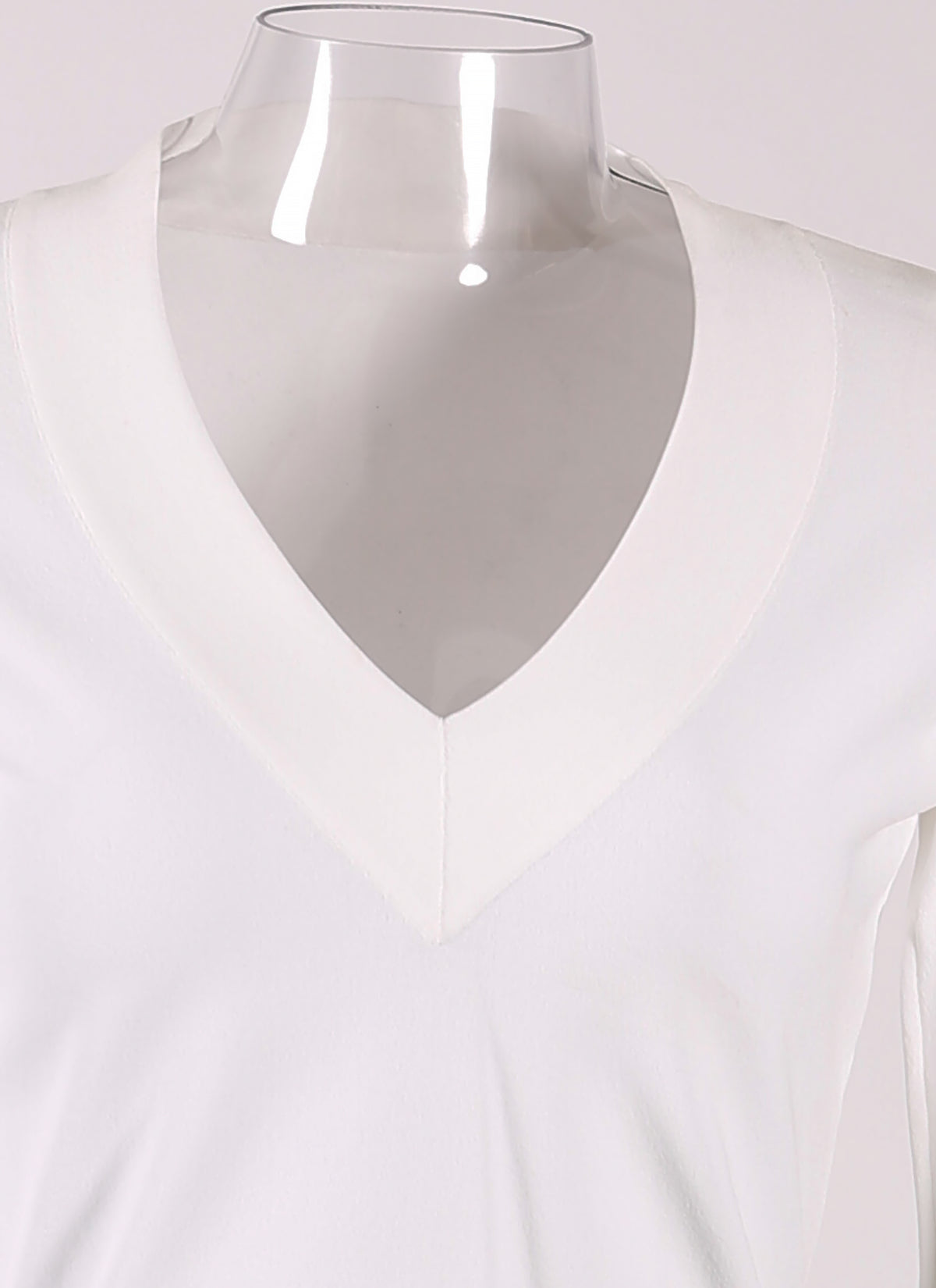 3/4 sleeve V-neck bodysuit - White