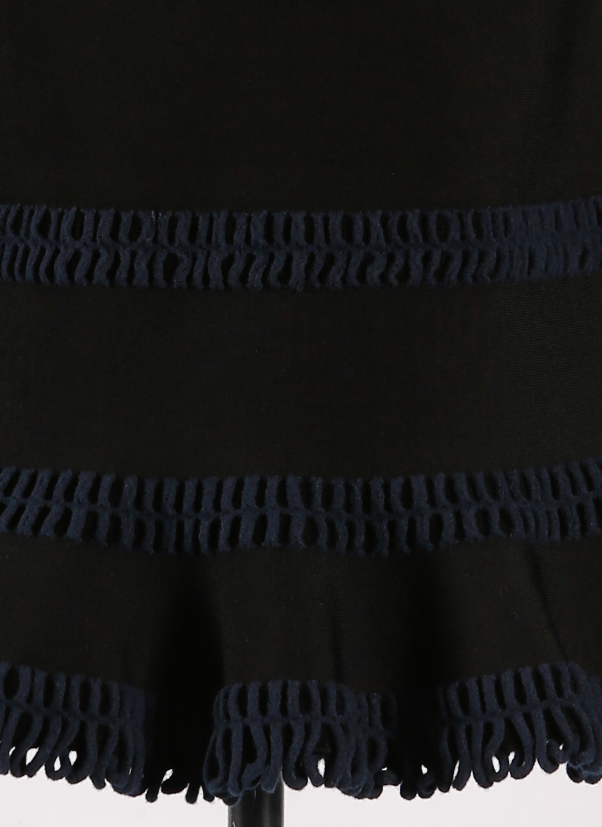 Long-sleeved frieze tunic - Black & Navy